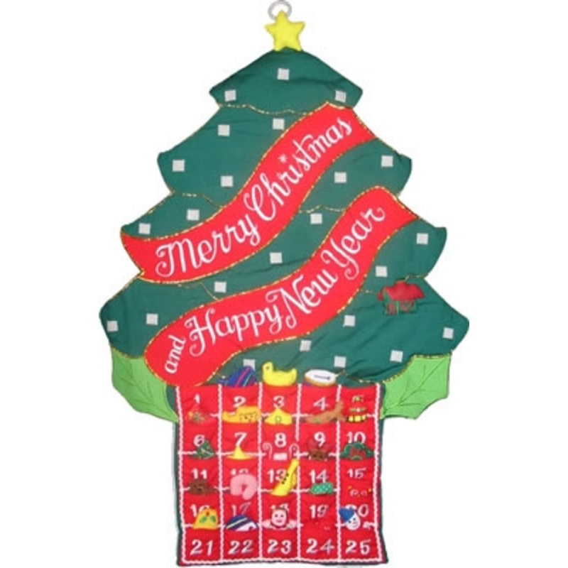 Christmas Tree Countdown Wall Hanging