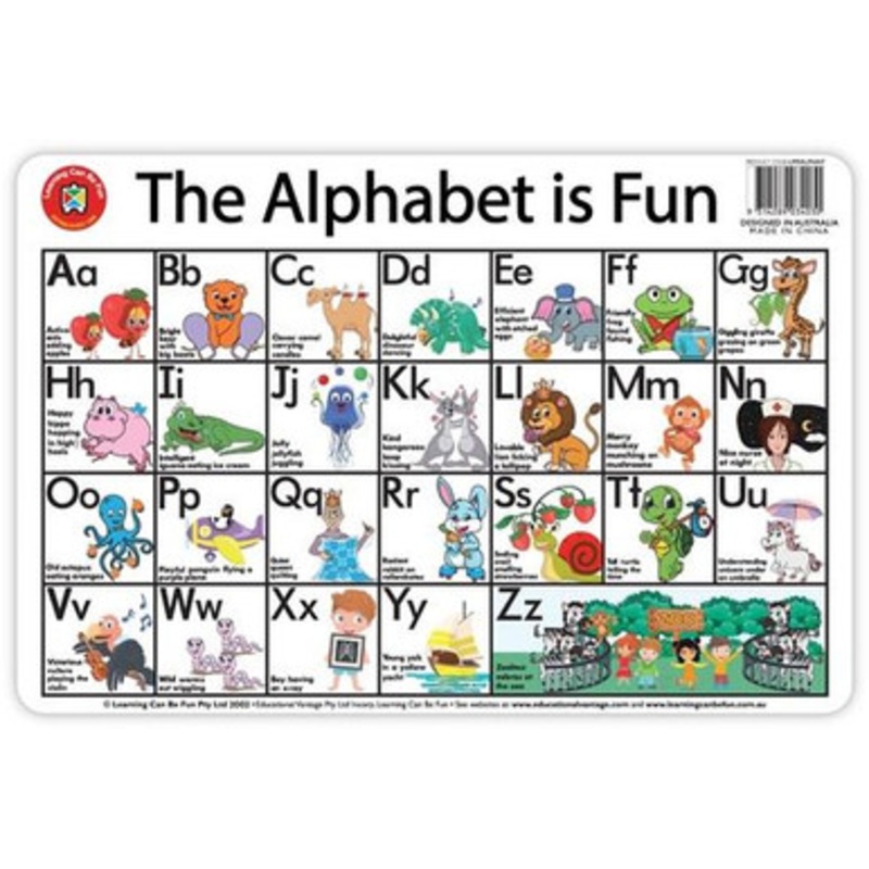 Learning Can Be Fun – The Alphabet is Fun Placemat