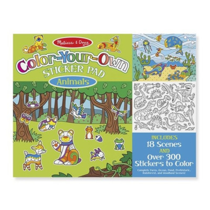 Melissa & Doug – Color-Your-Own Sticker Pad – Animals