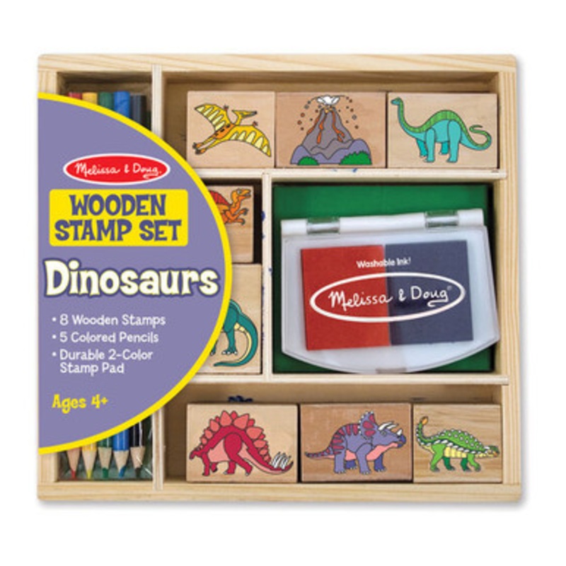 Melissa & Doug – Wooden Stamp Set – Dinosaurs