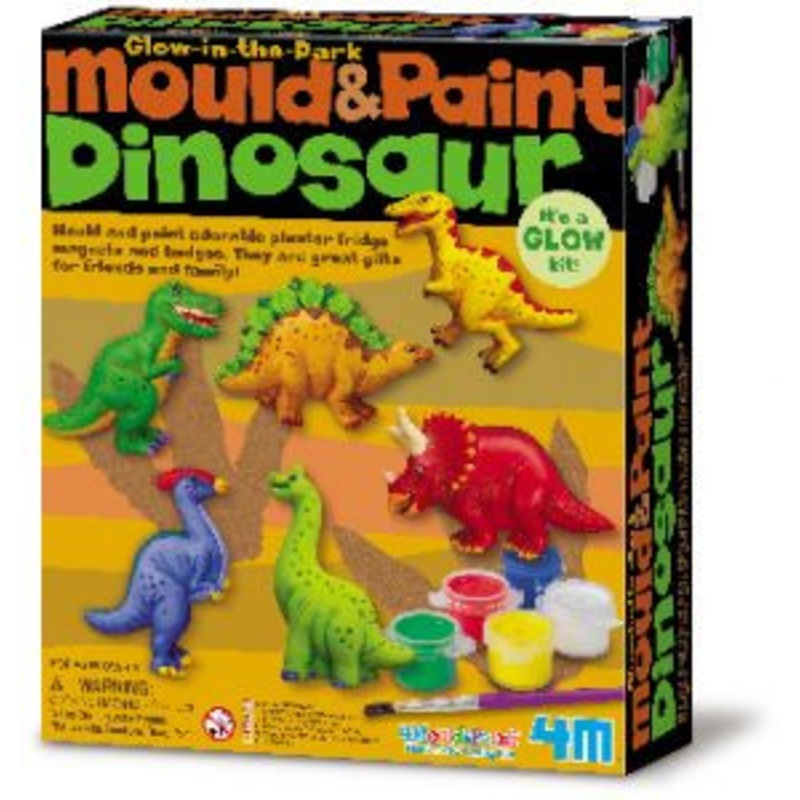 4M – Mould & Paint – Glow-in-the-Dark Dinosaurs