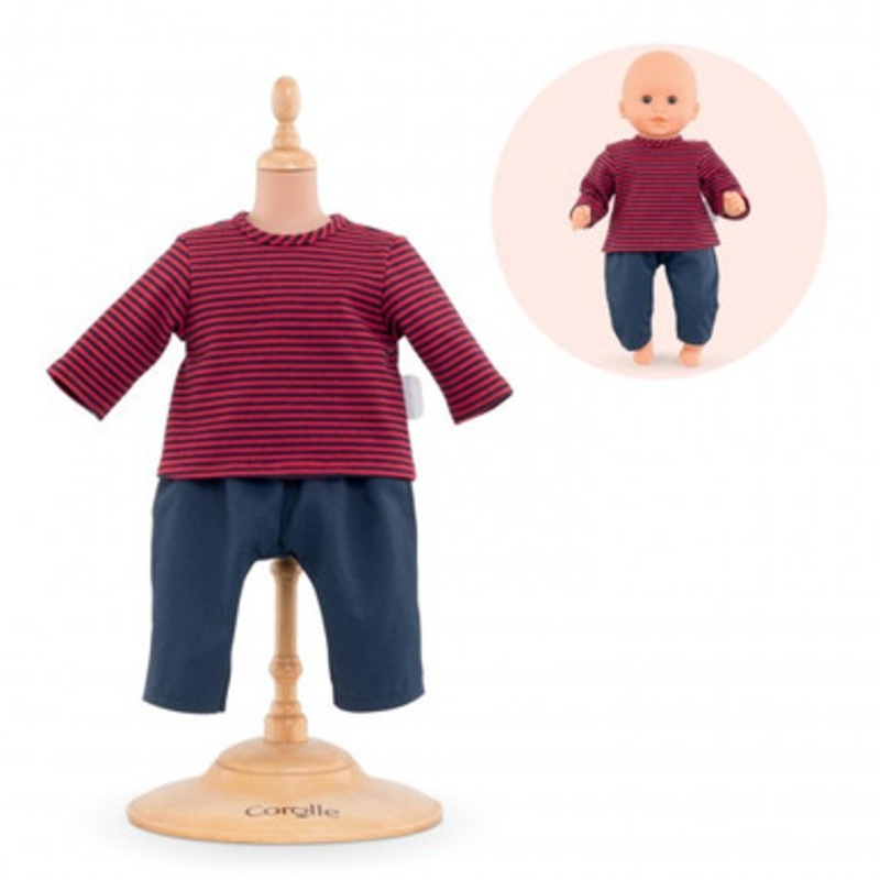 Corolle Mon Premier – Red Striped T-shirt & Pants Set – 30cm
