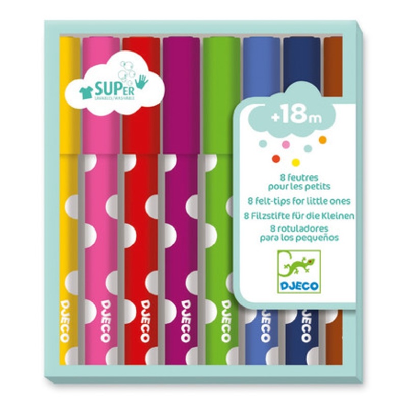 Djeco – Felt Tips For Little Ones – 8