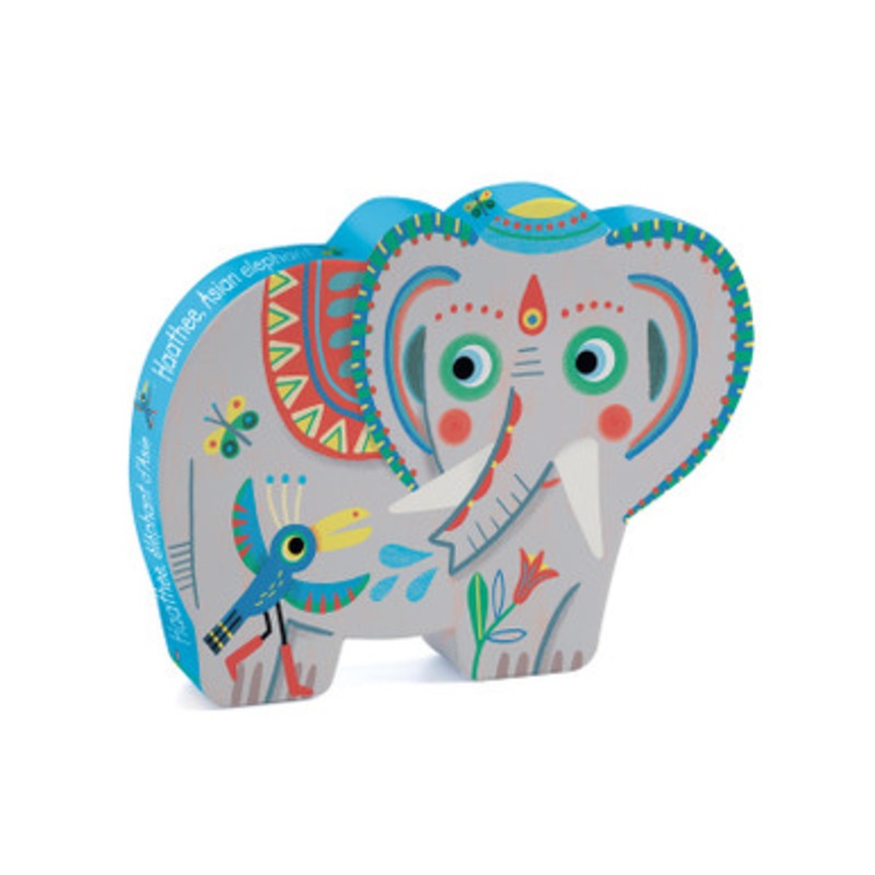 Djeco Haathee Asian Elephant Silhouette Puzzle 24pc