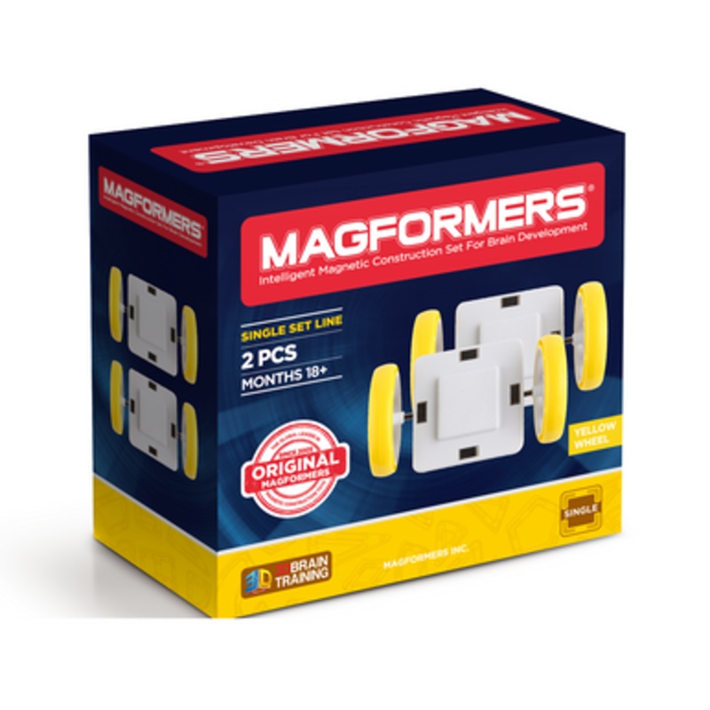 Magformers Single Wheel Set – Yellow