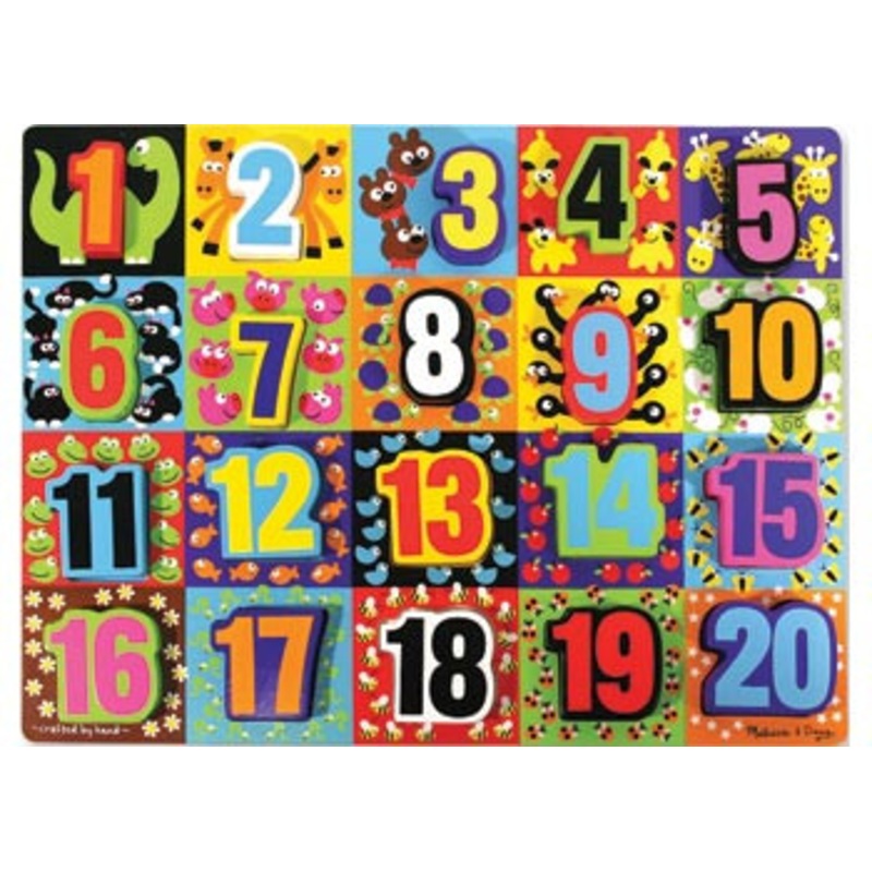 Melissa & Doug  Jumbo Numbers Chunky Puzzle 20 Pieces