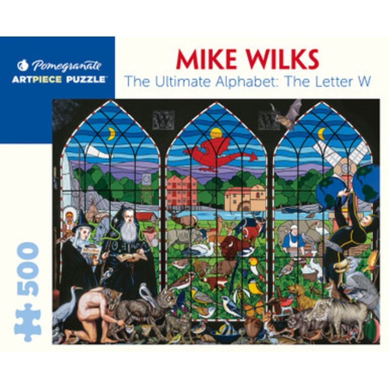 Pomegranate 500pc Puzzle – Mike Wilks: The Ultimate Alphabet: The Letter W