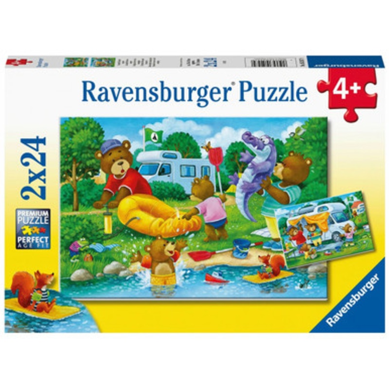 Ravensburger 2x24pc – Bear Family Camping Trip Puzzle