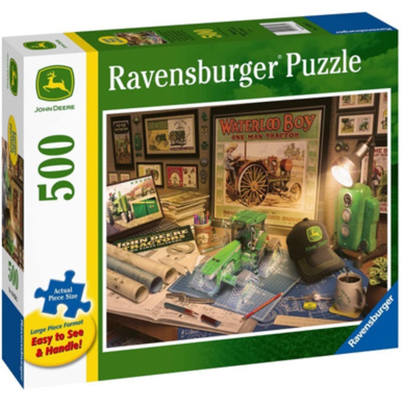 Ravensburger 500pc – John Deere Work Desk Large Format Puzzle