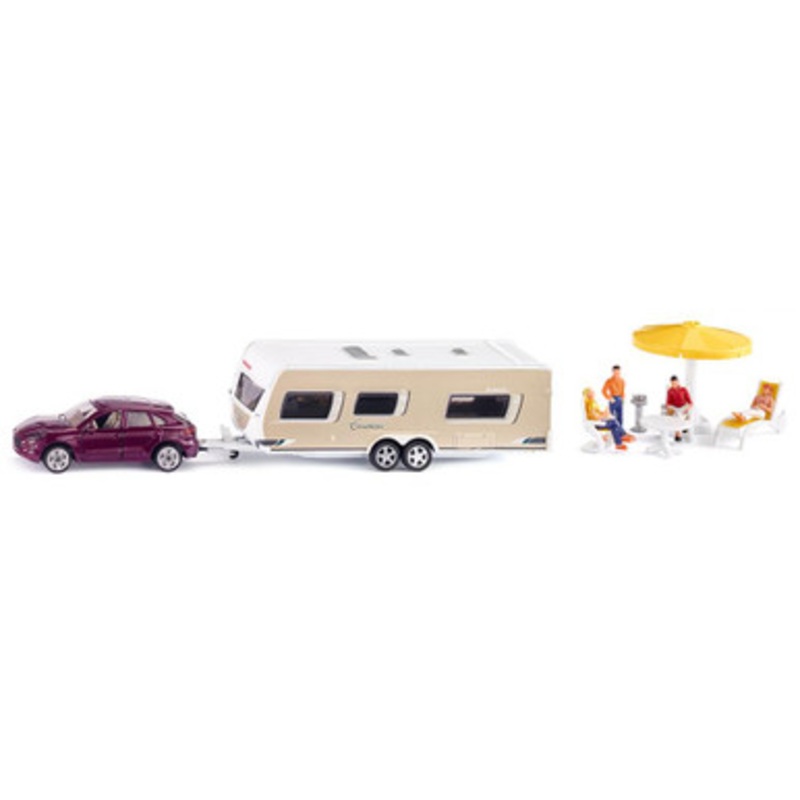 Siku – 2542 – Porsche Car With Caravan – 1:55 Scale