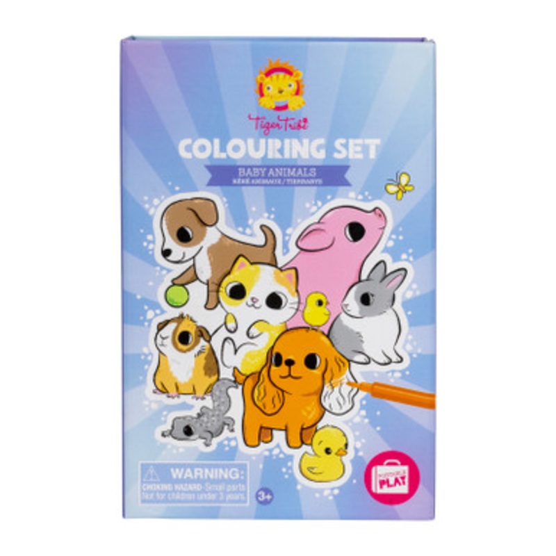Tiger Tribe Colouring Set – Baby Animals