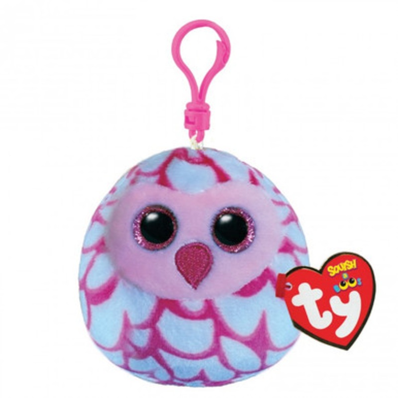 Ty Squishy Beanies Clip – Pinky the Owl