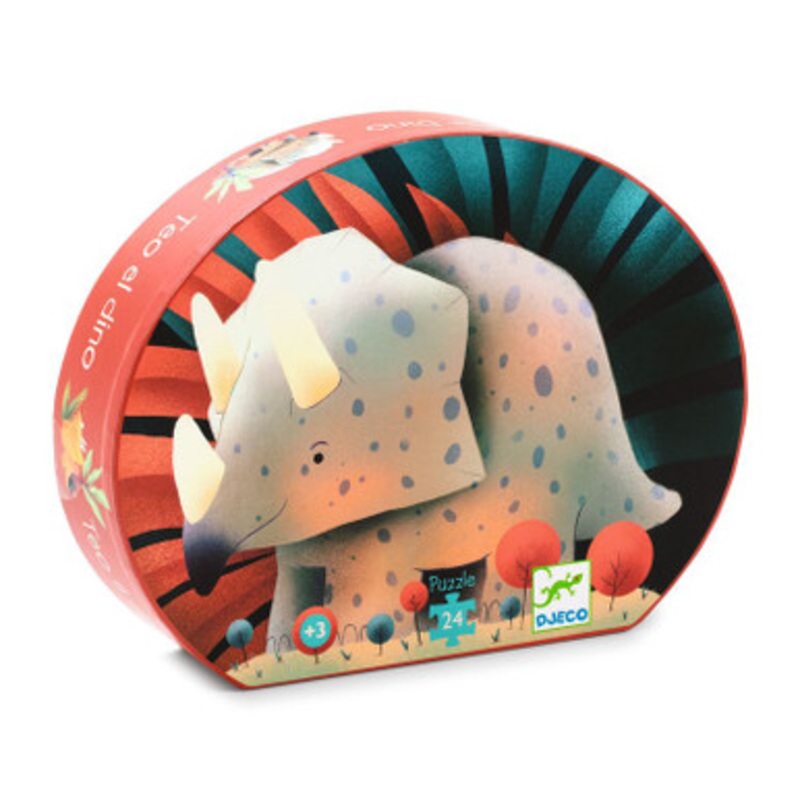 Djeco – Teo the Dino 24pc Silhouette Puzzle