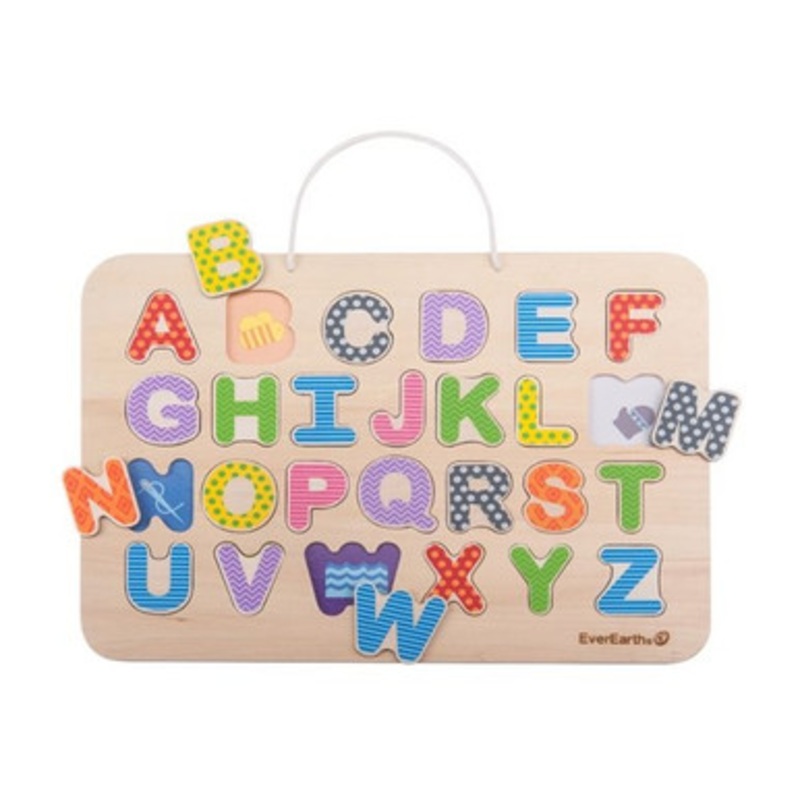 Everearth – Magnetic Alphabet Puzzle & Drawing Board