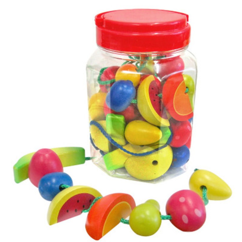 Fun Factory – Wooden Lacing Fruit In Jar 34 pcs