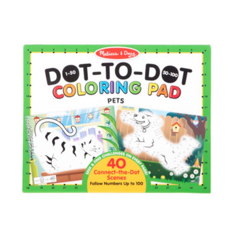 Melissa & Doug – 123 Dot-to-Dot Coloring Pad – Pets