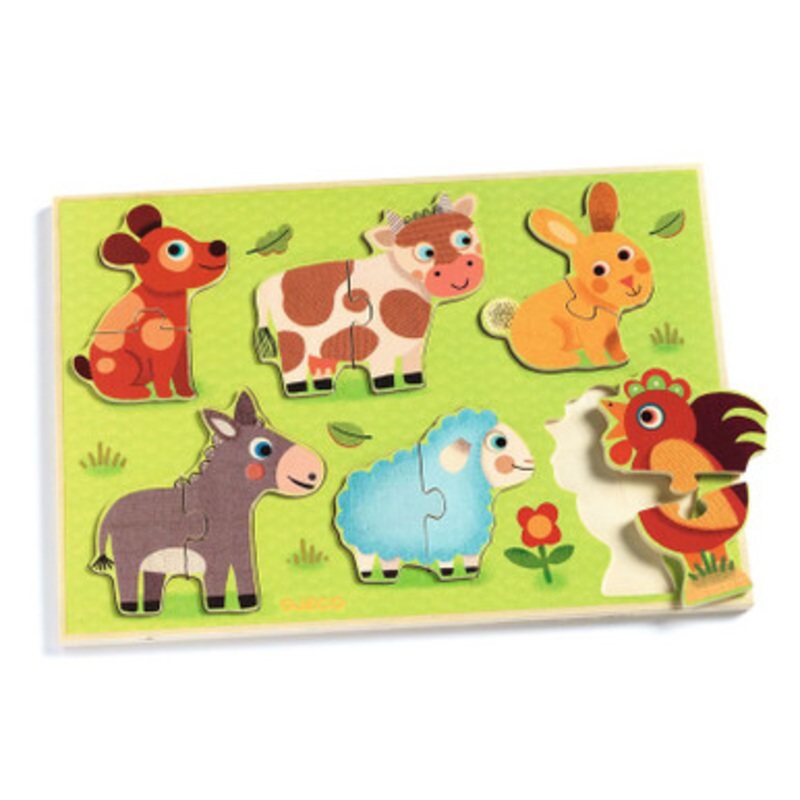 Djeco – Coucou Cow Wooden Puzzle