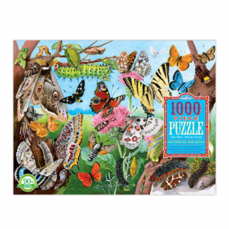 eeBoo 1000pc – Butterflies & Moths Puzzle