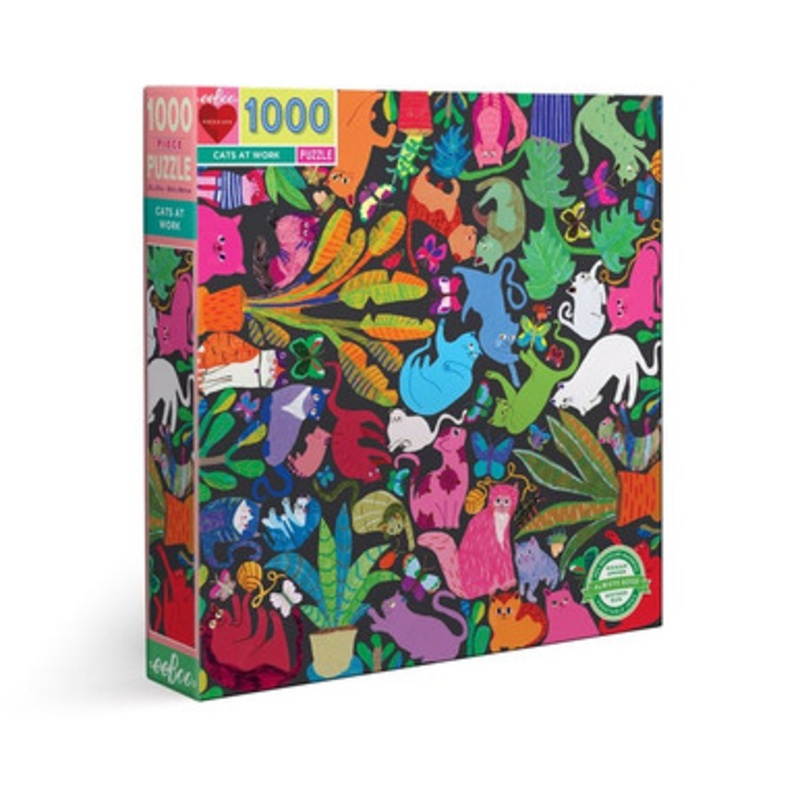 eeBoo 1000pc – Cats at Work Puzzle
