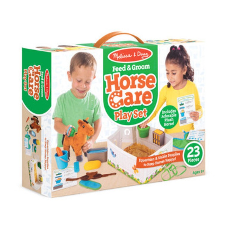 Melissa & Doug – Feed & Groom Horse Care Play Set