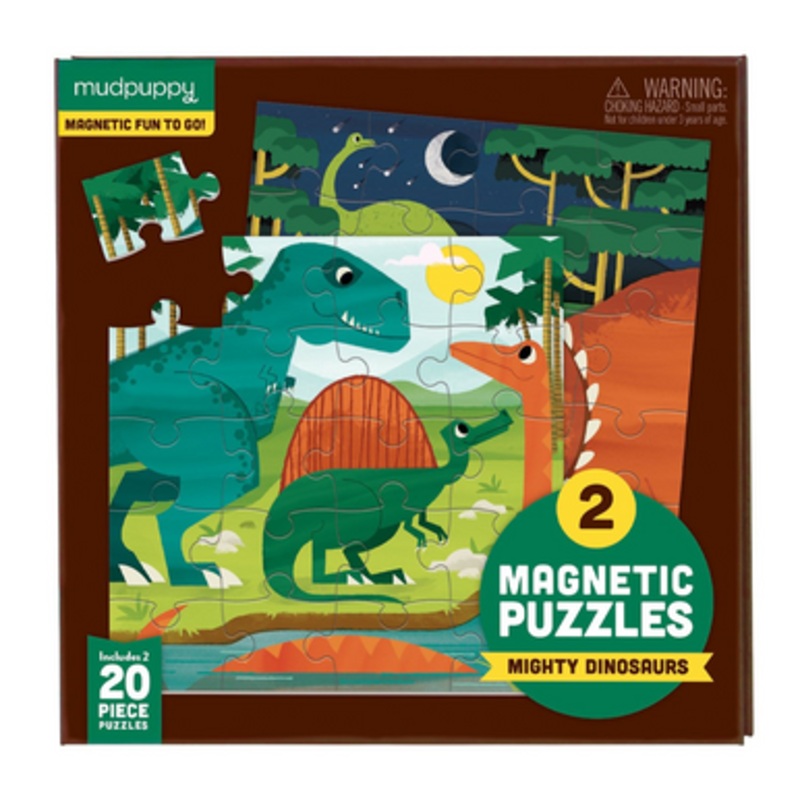 Mudpuppy – Mighty Dinosaurs Magnetic Puzzle (Pack of 2)