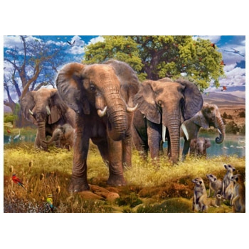 Ravensburger 500pc – Elephant Family Puzzle