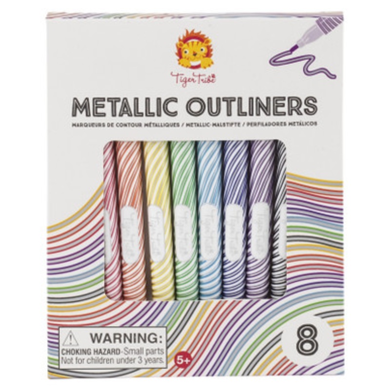 Tiger Tribe – Metallic Outliners 8pk