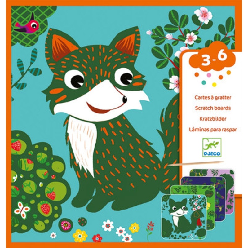 Djeco  – Country Creatures Scratch Cards