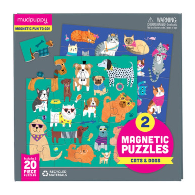 Mudpuppy – Cats & Dogs Magnetic Puzzle (Pack of 2)