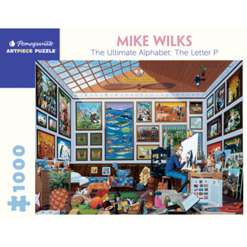 Pomegranate 1000pc Puzzle – Mike Wilks: The Ultimate Alphabet: The Letter P