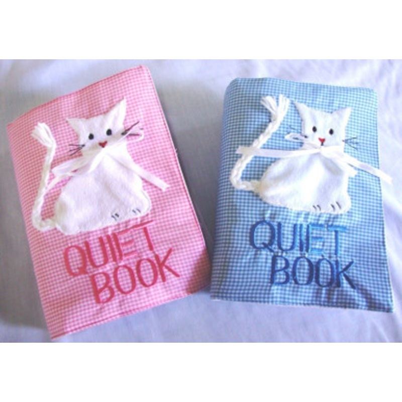 Quiet Book – Gingham Pink in Carry Bag