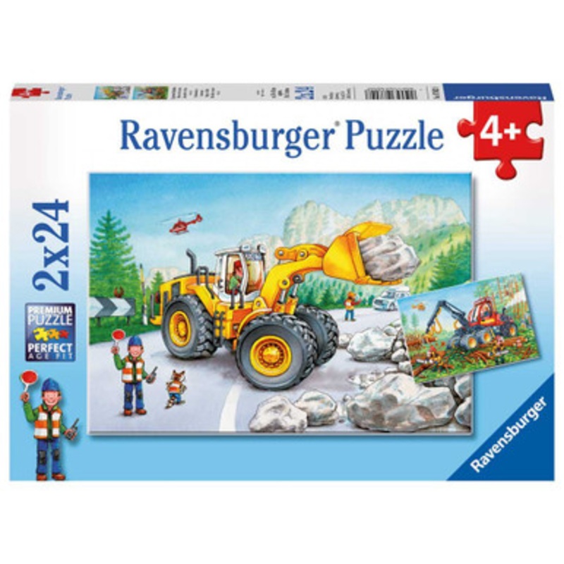 Ravensburger 2x24pc – Diggers At Work Puzzle