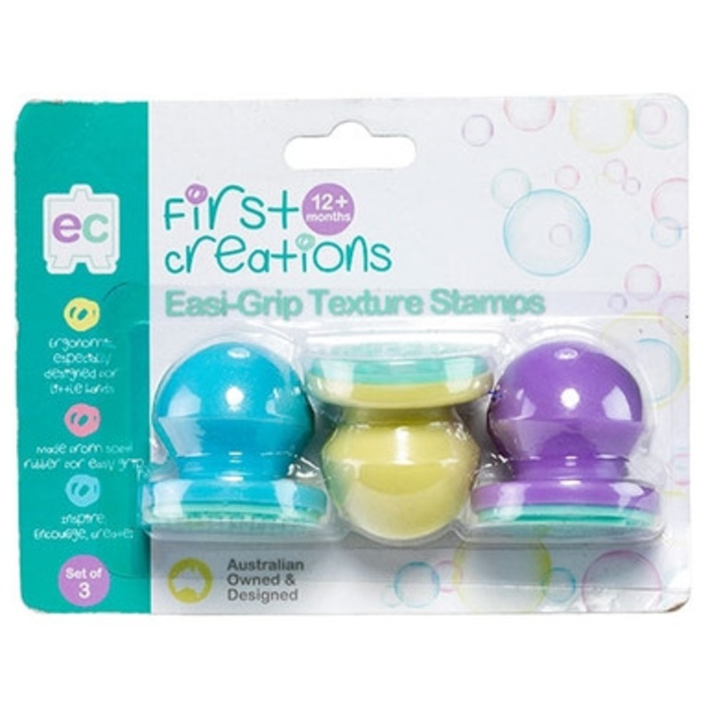 Educational Colours First Creations – Easi-Grip Texture Stamps Set of 3