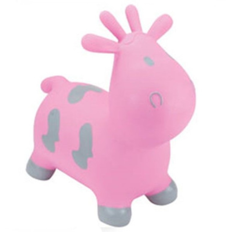 Happy Hopperz – Pink Cow with Grey Spots