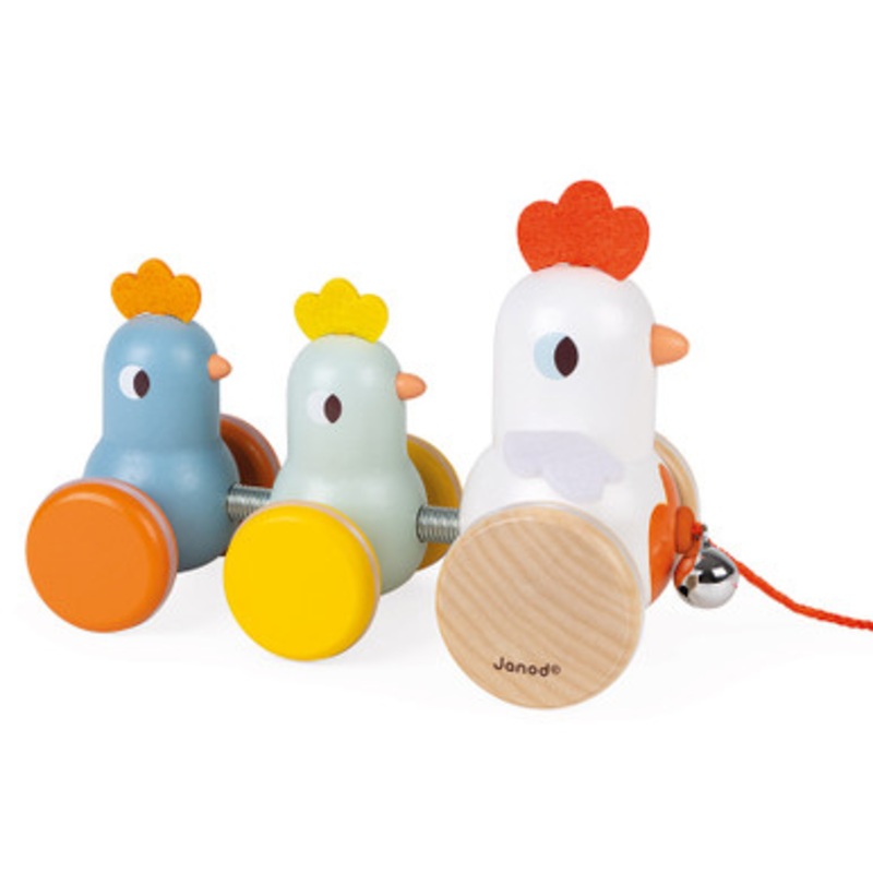 Janod – Hen Family Pull Along