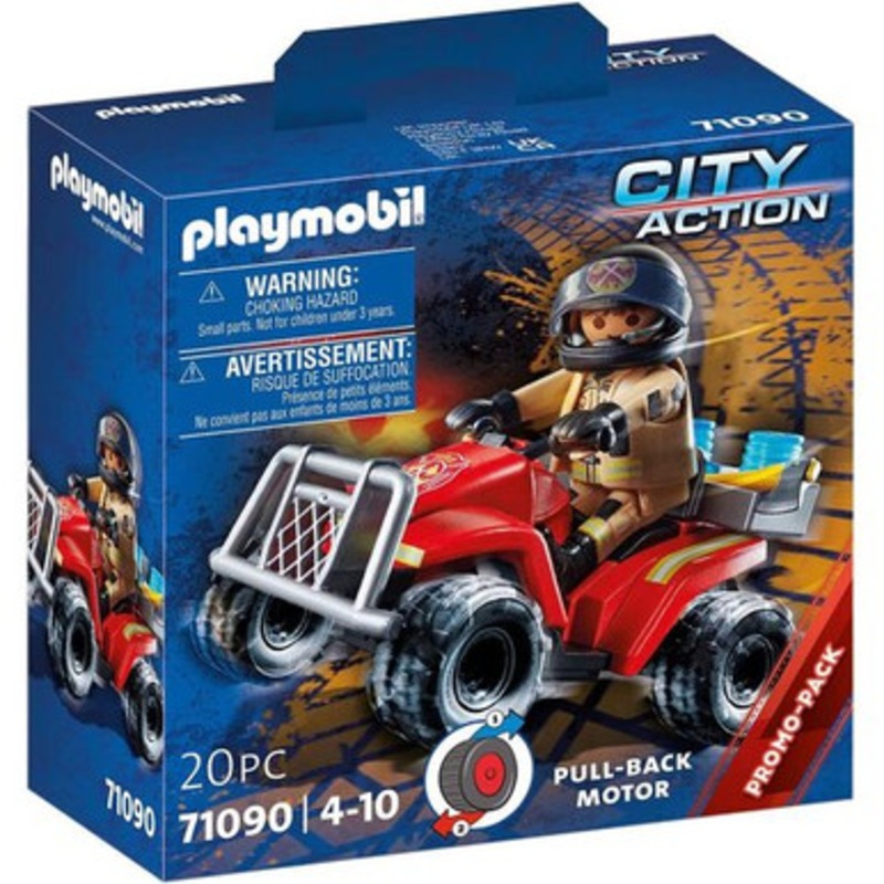 Playmobil City Action – Fire Rescue Pull-Back Quad 71090