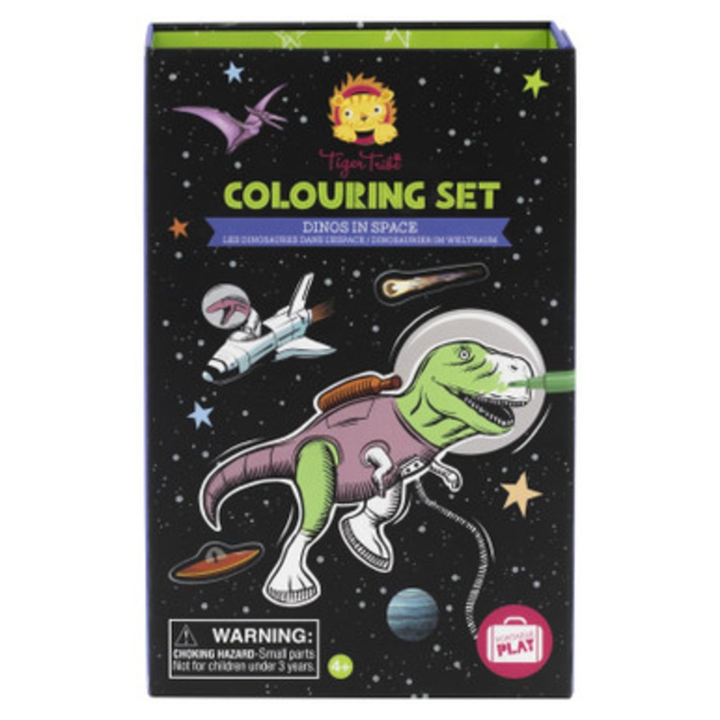 Tiger Tribe Colouring Set – Dinos in Space