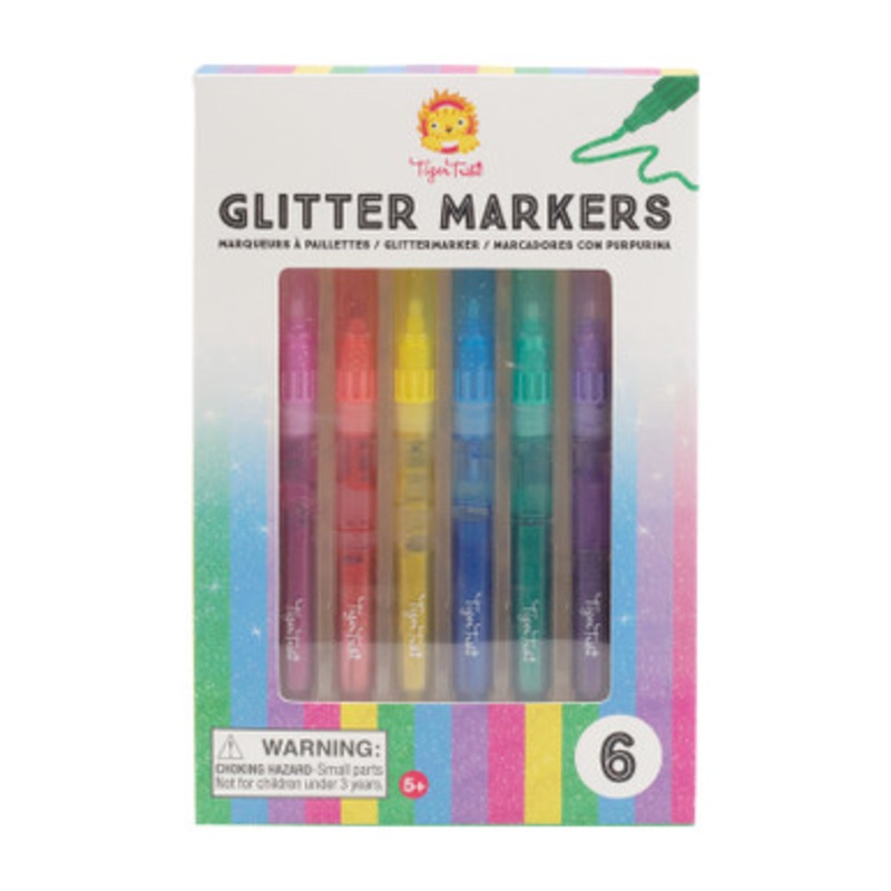Tiger Tribe – Glitter Markers 6pk