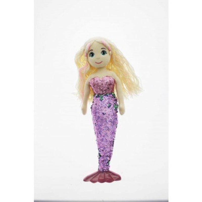 Cotton Candy – 45cm Anna Purple Flip Sequined Tail Mermaid