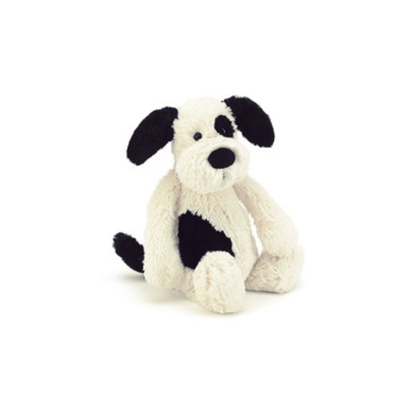 Jellycat – Bashful Black & Cream Puppy Small