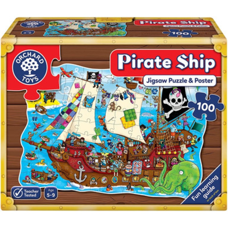 Orchard Toys – Pirate Ship Shaped Jigsaw Puzzle 100pc