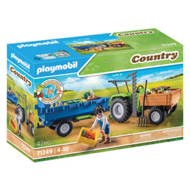 Playmobil Country – Tractor with Trailer 71249