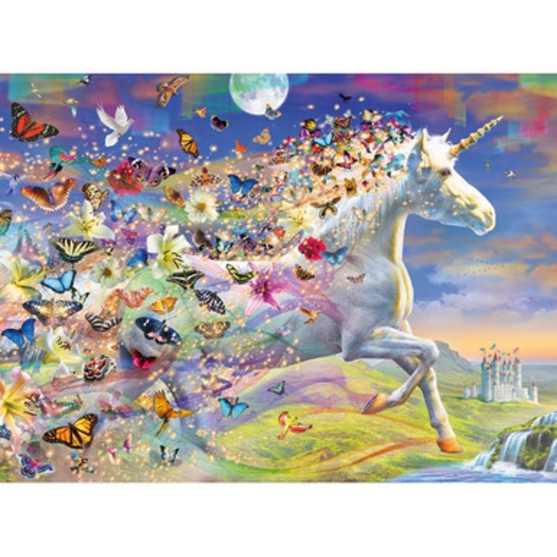 Ravensburger 500pc – Unicorn and Butterflies Brilliant Puzzle