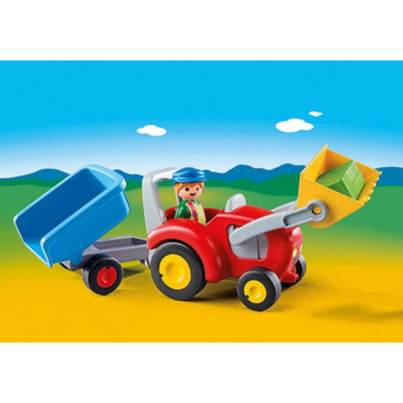 Playmobil – 1.2.3 Tractor With Trailer 6964