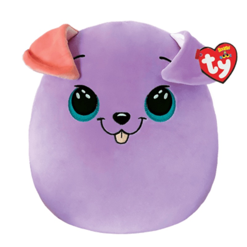 TY Squishy Beanies – Bitsy Dog Purple Small 25cm