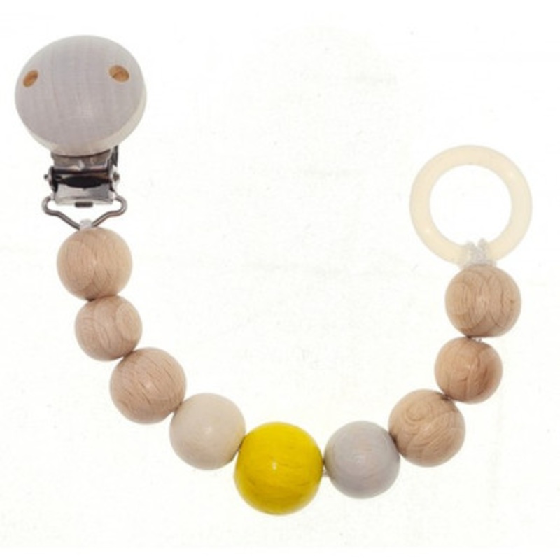 Hess-Spielzeug – Soother Chain Natural Yellow