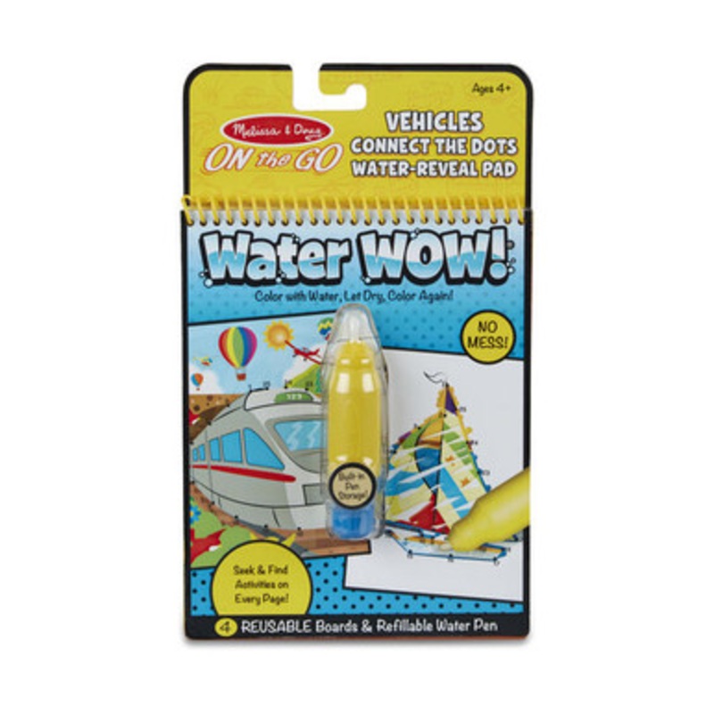 Melissa & Doug – On The Go – Water WOW! Connect the Dots – Vehicles