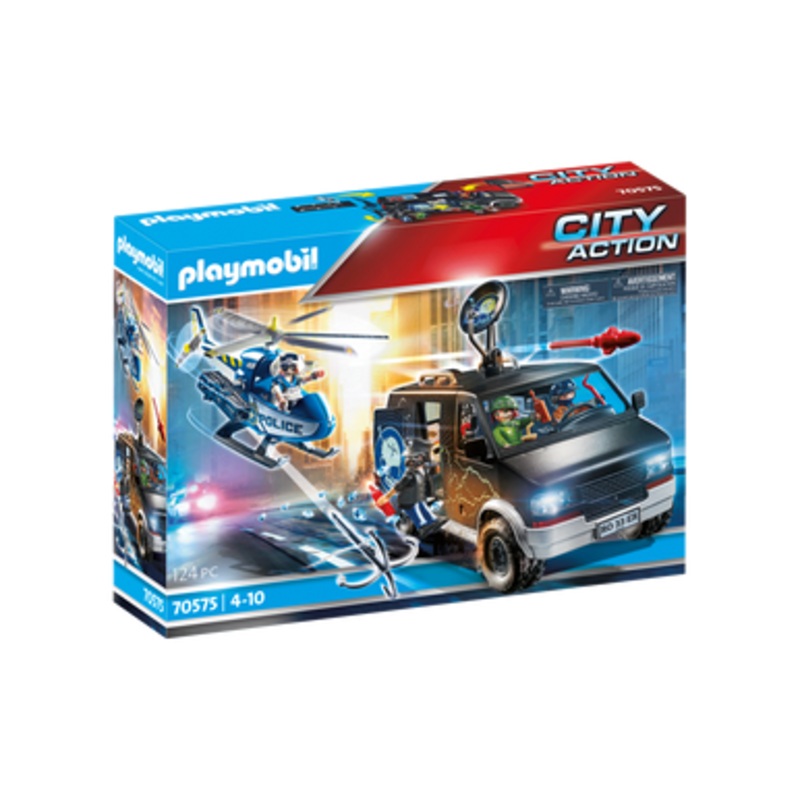 Playmobil City Action – Helicopter Pursuit with Runaway Van 70575