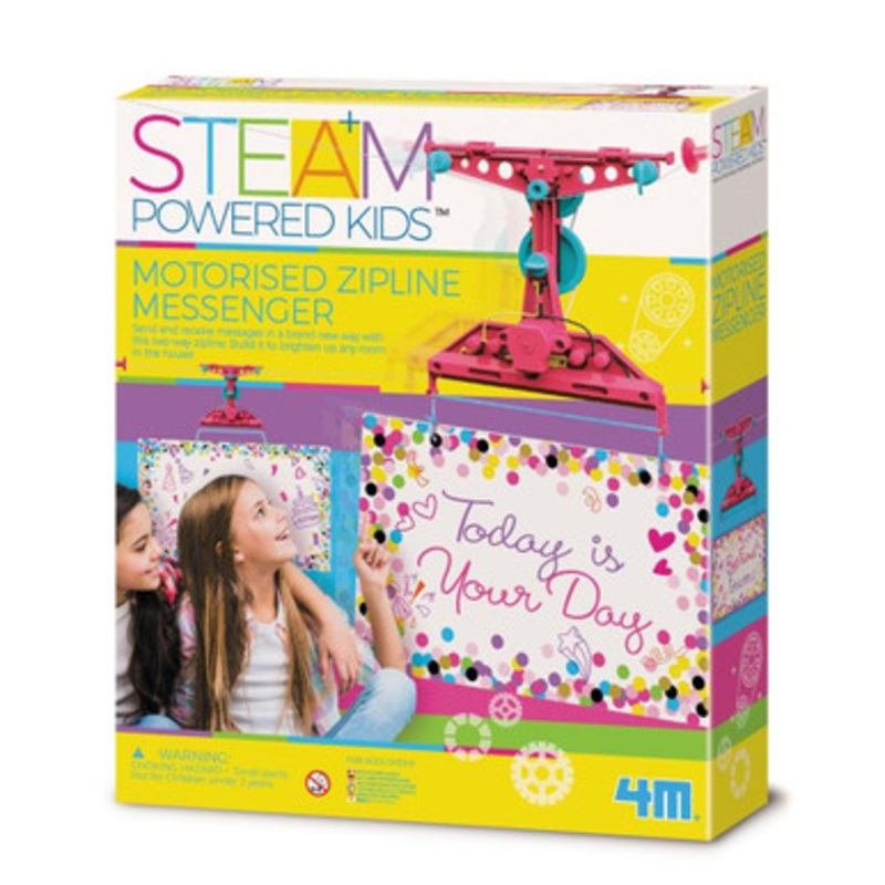 4M – STEAM Powered Kids – Motorised Zipline Messenger