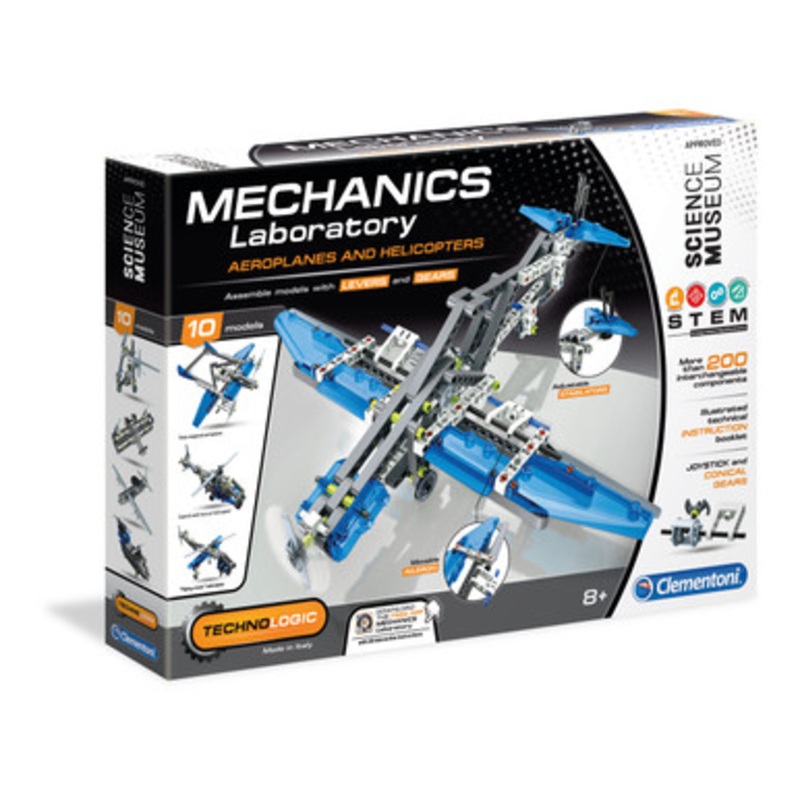 Clementoni Mechanics Lab- Aeroplanes & Helicopters